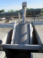 An in channel Flo-Drum MBR pretreatment installation.