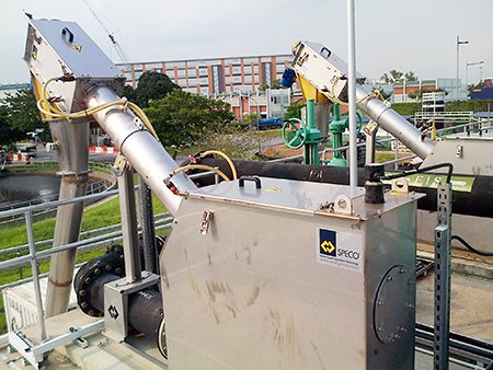 A Speco Wastemaster 35° in a tank in a plant.